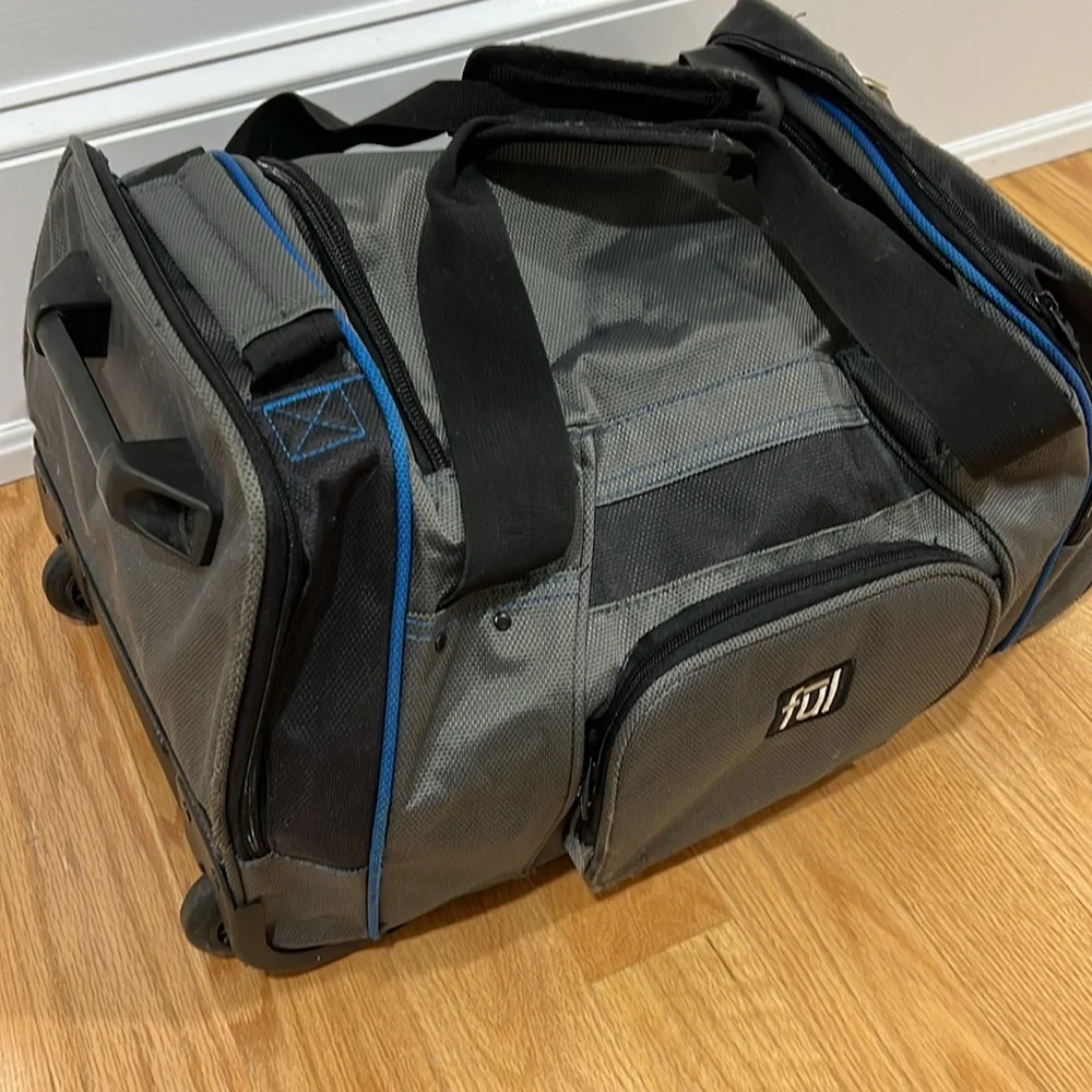 Black and Gray Travel Duffel Bag